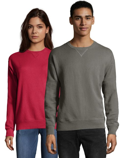 Hanes Men's ComfortWash™ Garment Dyed Fleece Sweatshirt GDH400 GRTDYE