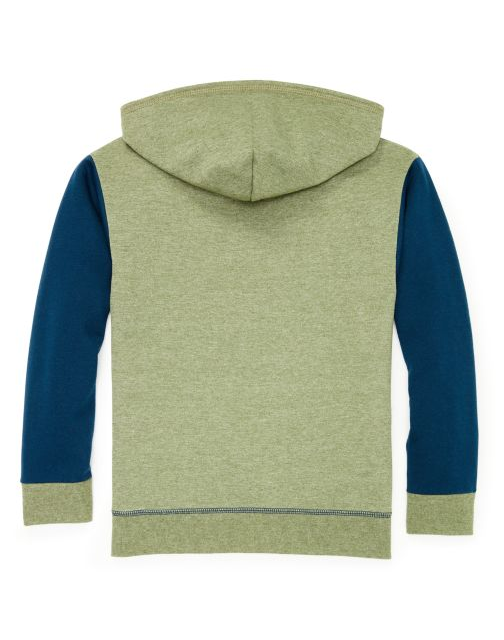 Hanes Boys' Graphic Fleece Colorblock Full Zip Hoodie D264