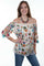 Scully Womens Floral Garden Short Sleeve Blouse HC447