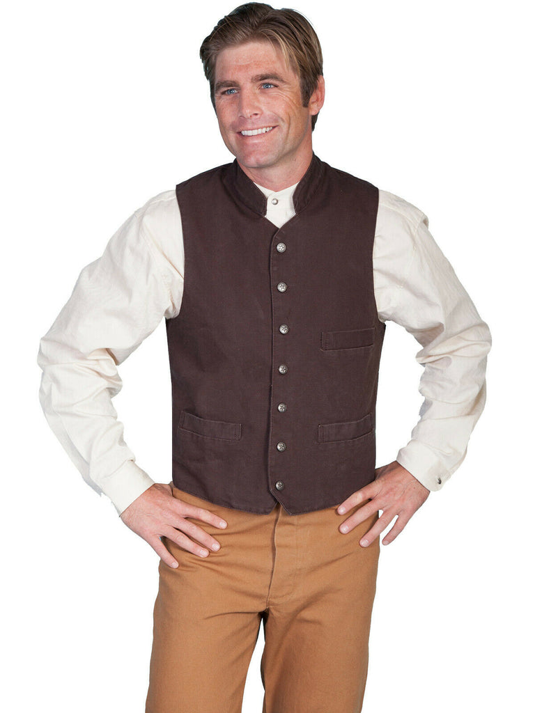 Scully RangeWear Men's 100% Cotton Work Western Canvas Vest RW149