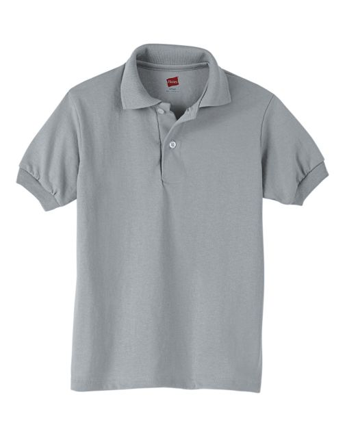 Hanes Kids' Cotton-Blend EcoSmart® Jersey Polo 054Y