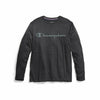 Double Dry® Men's Heather Long-Sleeve Tee, Script Logo