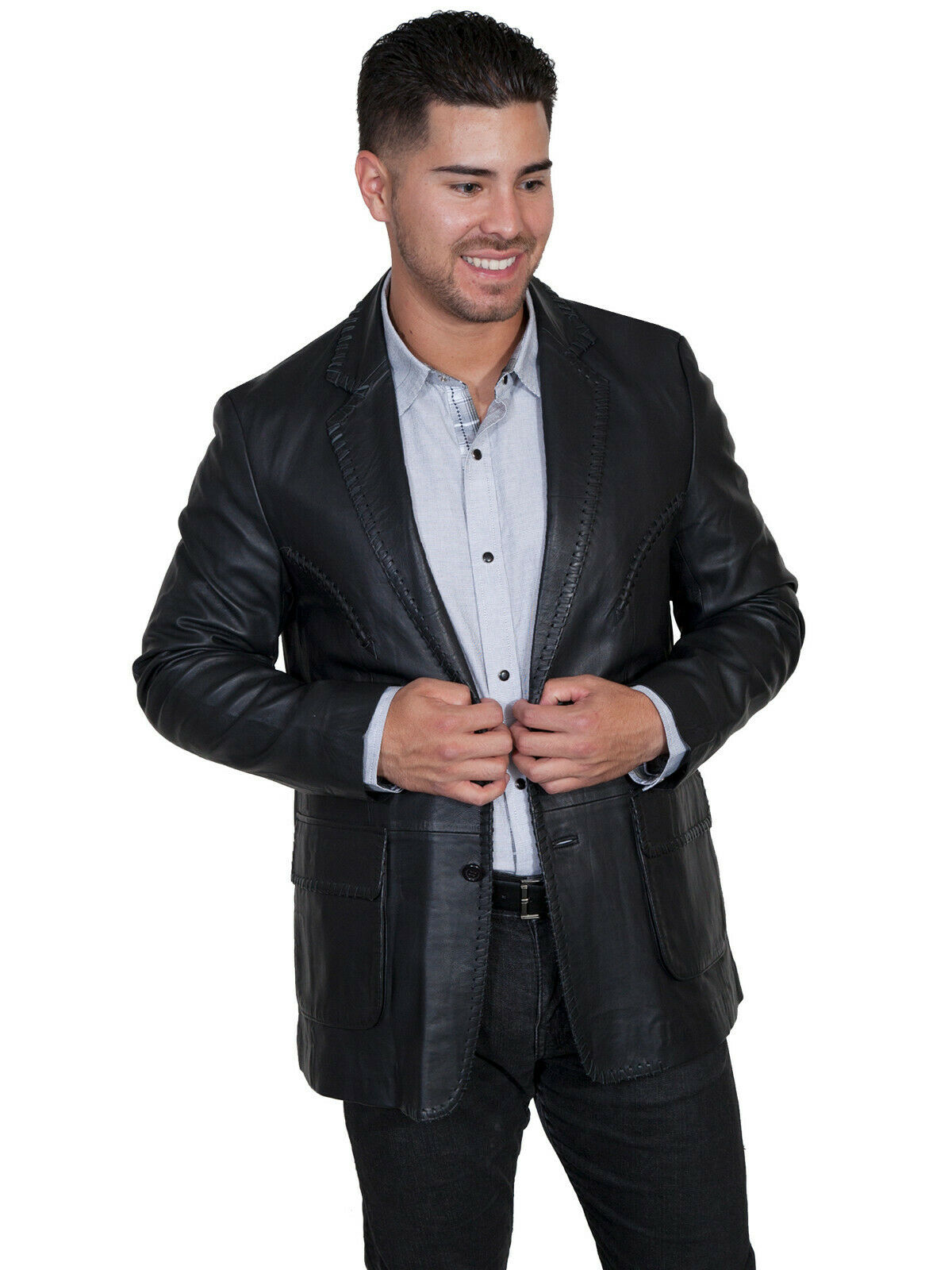 Scully Leather Men's Western Whip Stitch Blazer Jacket 719