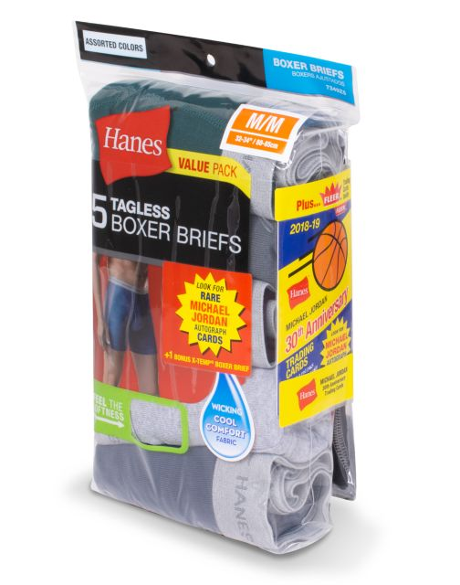 Hanes Michael Jordan Collector's Edition Boxer Brf w/Comfort Flex WB 6-Pk 7349E6