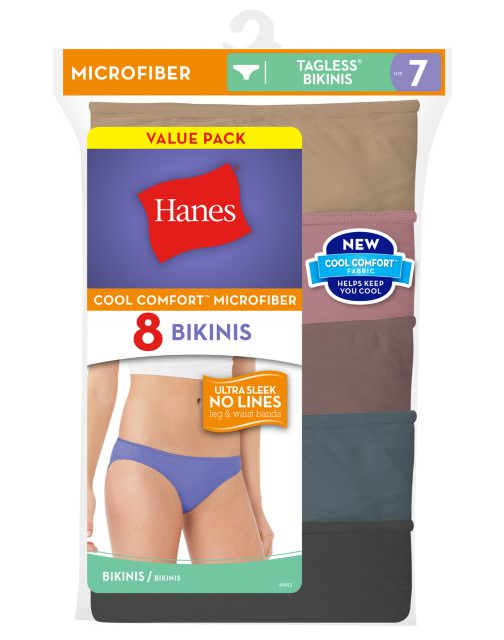 Hanes Women's Cool Comfort Microfiber Bikini P8 M842AS