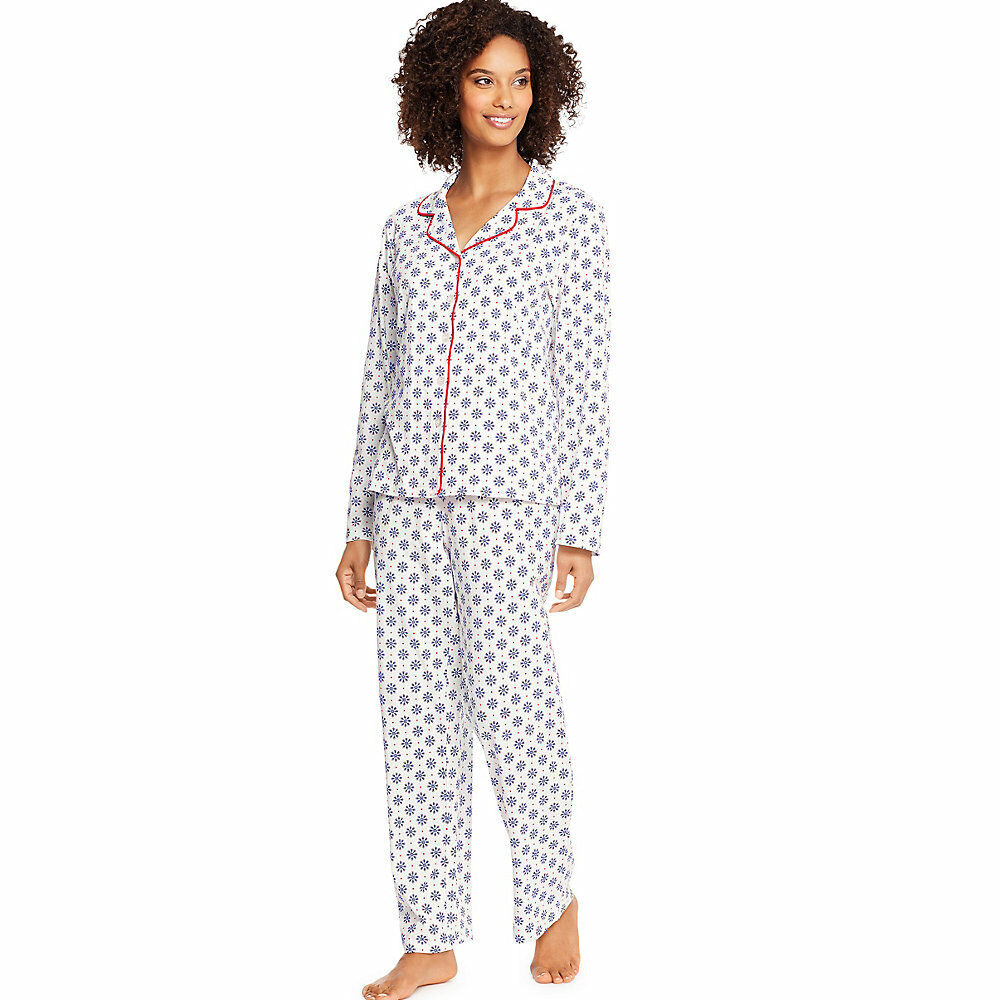 Hanes Knit Notched Collar PJ Set HAC80116
