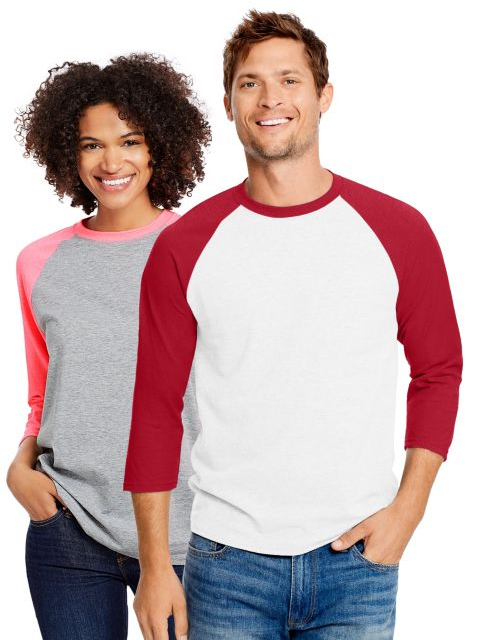 Hanes Unisex X-Temp Performance Baseball Tee 42BA