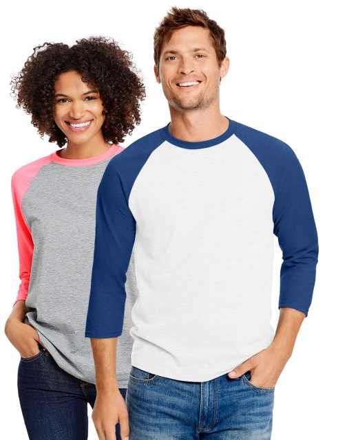 Hanes Unisex X-Temp Performance Baseball Tee 42BA