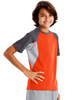 Hanes Sport™ Boys' Performance Tech Mesh Pieced Tee OD182