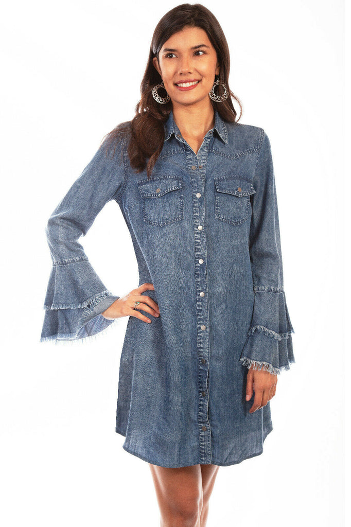Scully Women's Western Yoke Shirt Dress HC619