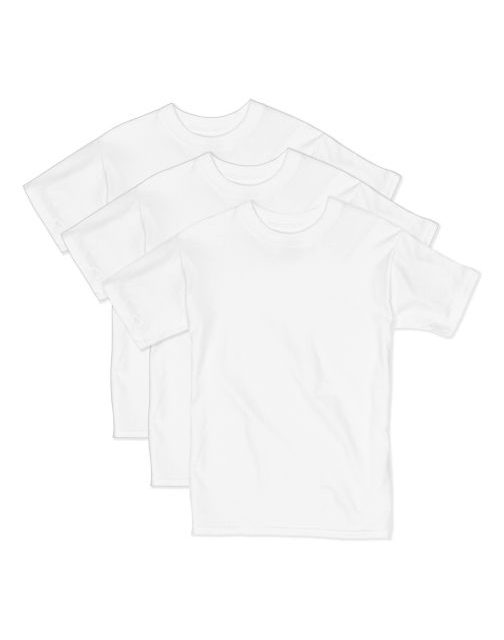 Hanes Boys' Beefy Short Sleeve Tee Value Pack (3-pack) O5380