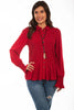 Scully Women's 100% Cotton Peplum Shirt HC616
