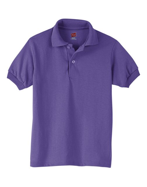 Hanes Kids' Cotton-Blend EcoSmart® Jersey Polo 054Y