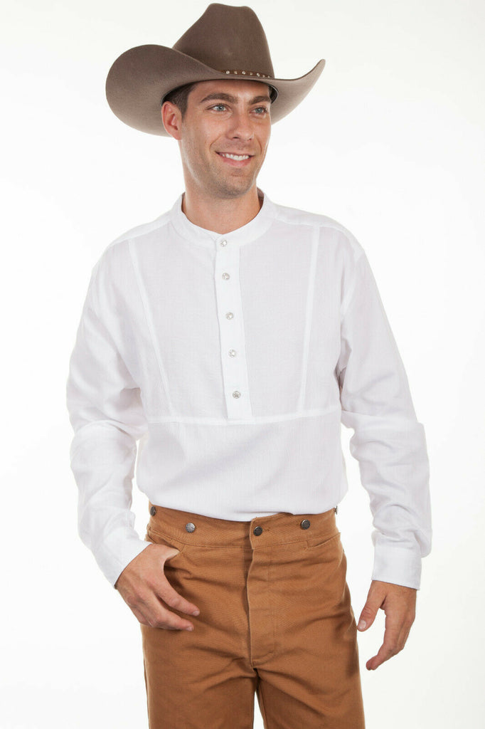 Scully Rangewear Men's 100% Cotton L/S Big Ribbed Western Shirt 3X-4X RW031X