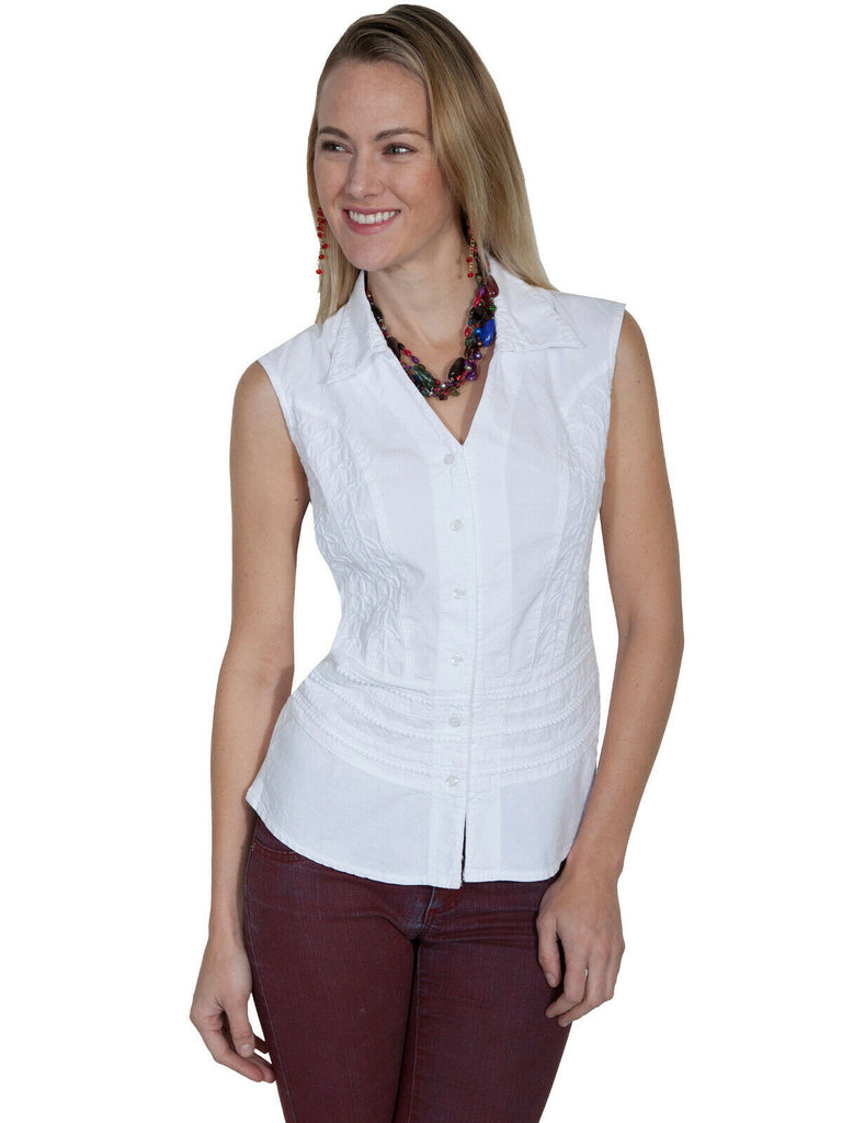 Cantina by Scully Sleeveless Button Front Blouse PSL-184