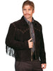 Scully Leather Men's Boar Suede Western Fringe Jacket 221