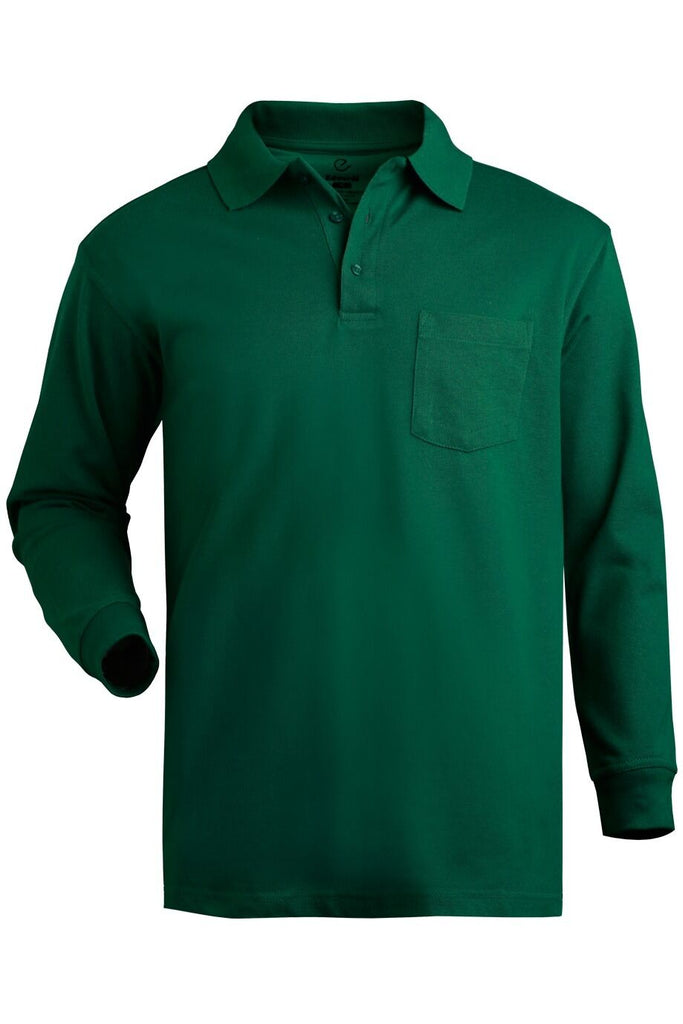Long Sleeve Pique Polo with Pocket Unisex 1525