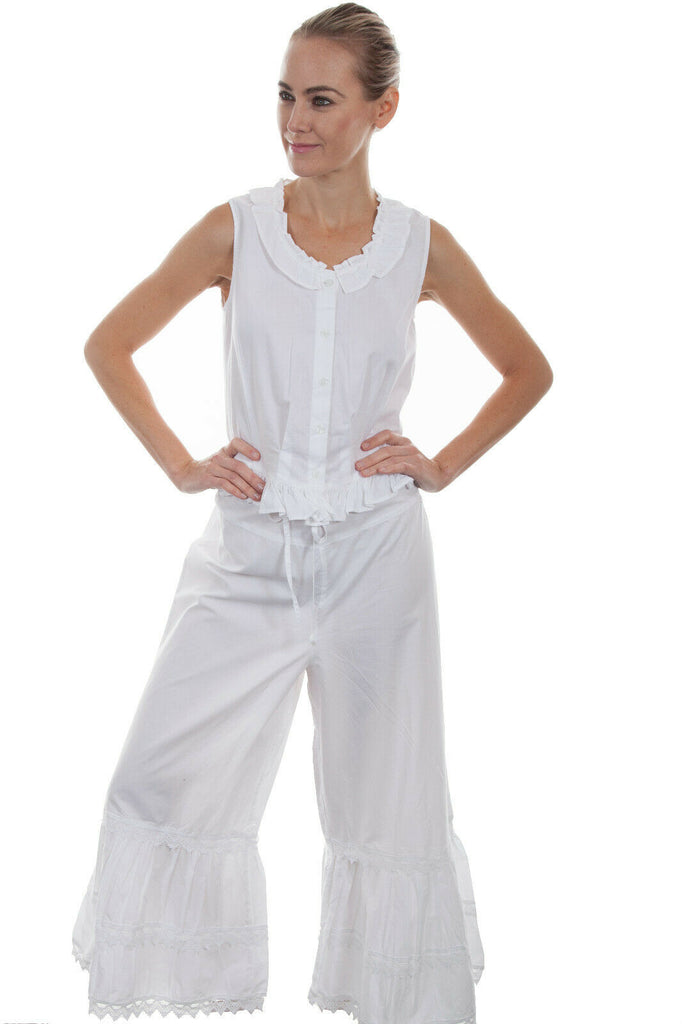 Scully RangeWear Women's 100% Cotton Ruffle Crochet Lace Pants Bloomers RW500