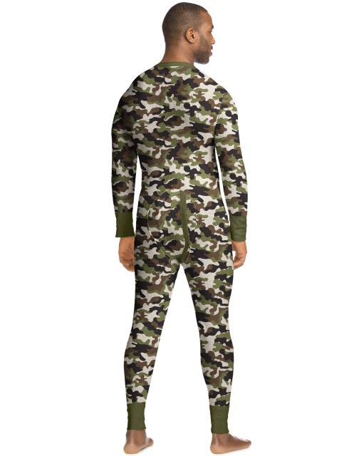 Hanes X-Temp™ Men's Organic Cotton Camo Thermal Union Suit 3X-4X 14630