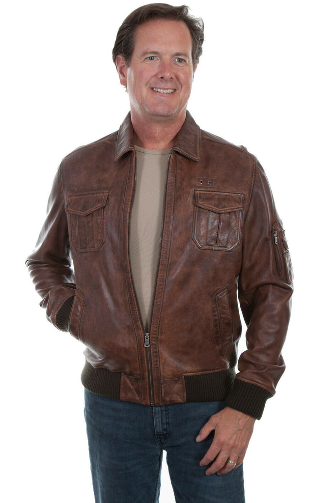 Scully Men's Lamb Leather Bomber Jacket 1031