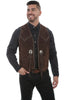 Scully Men's Expresso Suede Handlaced Concho Vest 1014