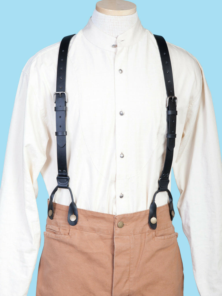 Scully Wahmaker Men's Leather Buckle Suspenders 540765