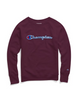 Champion Women's Powerblend® Fleece Boyfriend Crew, Felt Logo W2956F Y07461