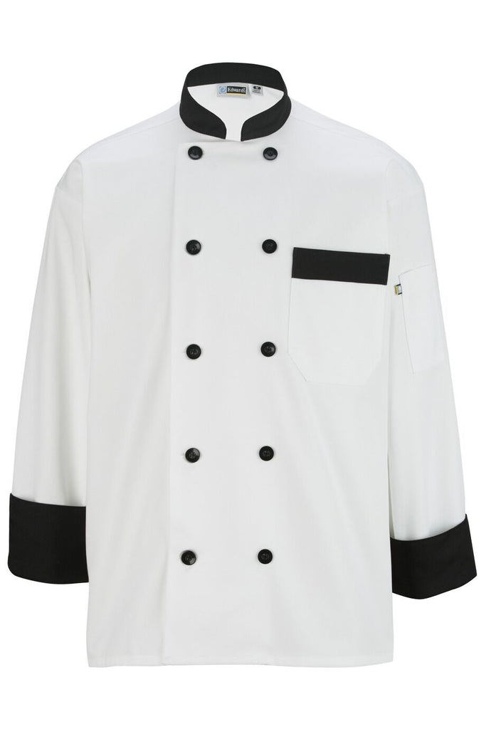 Classic Chef Coat with Black Trim 3303