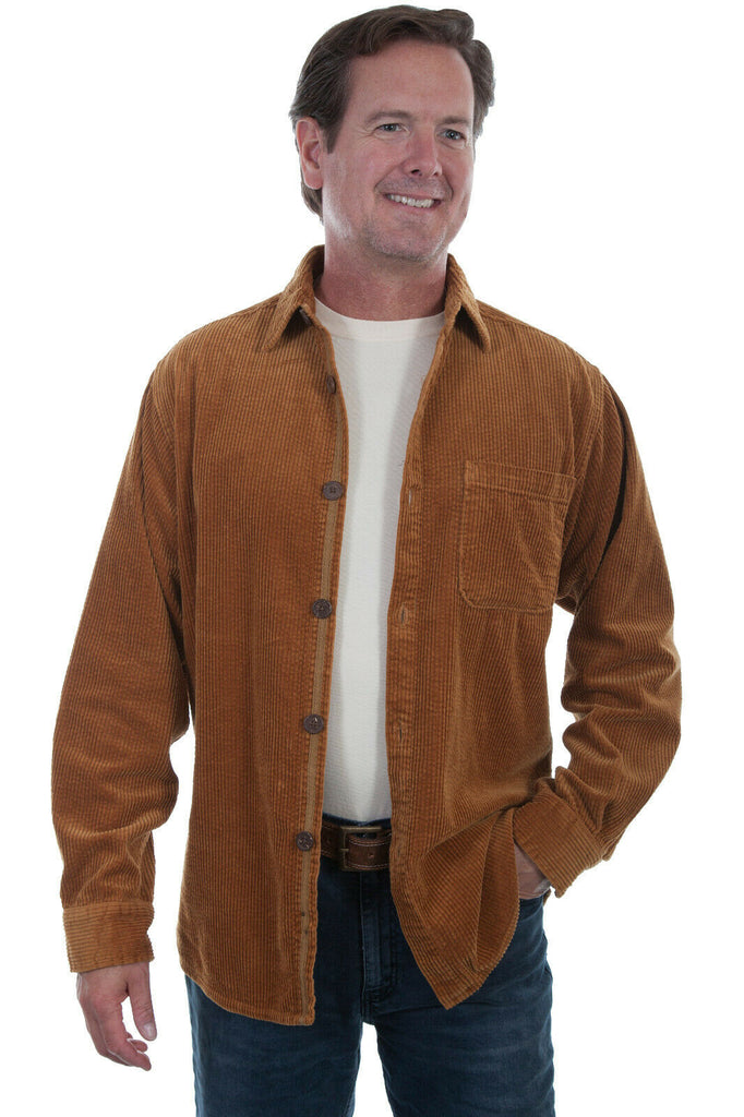 Scully Men's 100% Cotton Wide Wale Long Sleeve Shirt Jacket TR-073