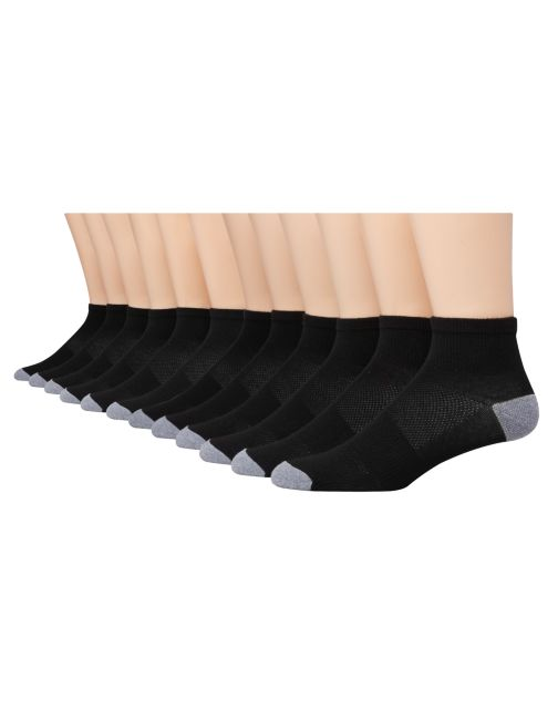 Hanes Men's FreshIQ™ X-Temp® Ankle Socks 12-Pack LTAC16