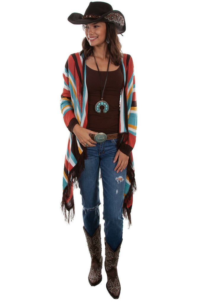 Scully Women's Striped Sweater Duster HC522