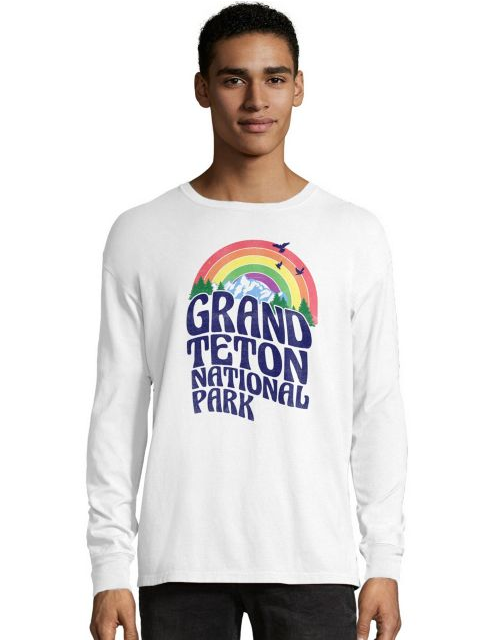 Hanes Men's ComfortWash™ Grand Teton Retro Rainbow National Park T G200P Y08052
