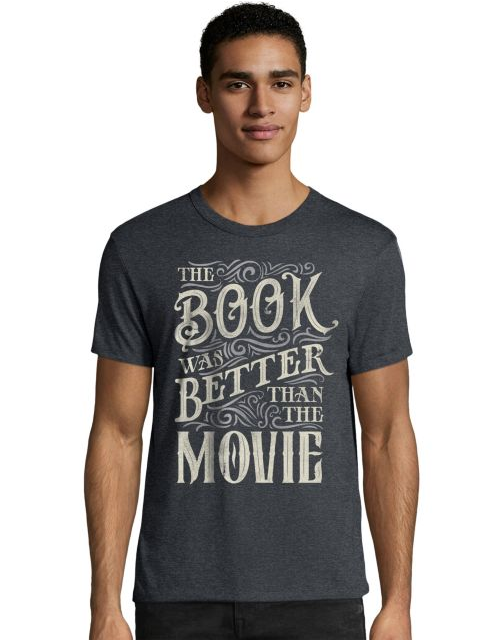Hanes Men's The Book Was Better Than The Movie Graphic Tee GT49 Y07534