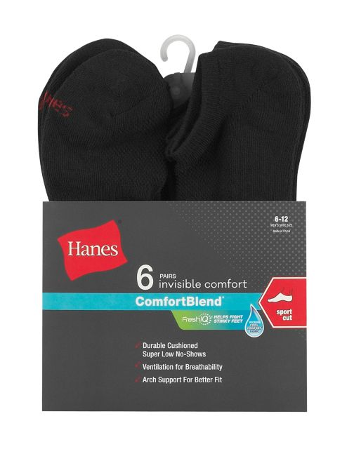 Men's FreshIQ™ ComfortBlend® Sport Cut Socks 6-Pack