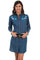 Scully Women's Denim Cotton Patriotic Long Sleeve Dress HC468