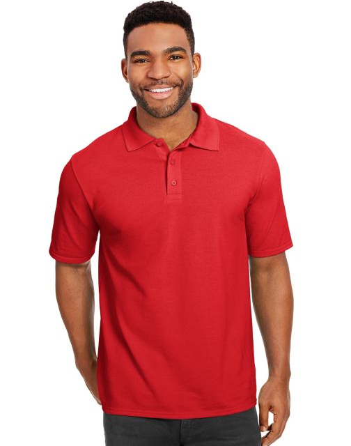 Hanes Men's X-Temp w/Fresh IQ Pique Polo 055P