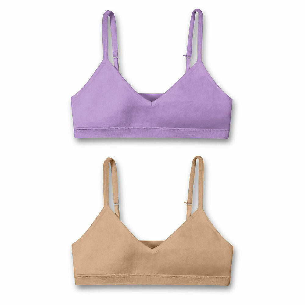 Hanes Girls' Cami Strap Wirefree Bra 2-Pack H148