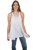 Scully Womens Dark Blue 100% Cotton Rope Strap Sleeveless Tunic PSL-234