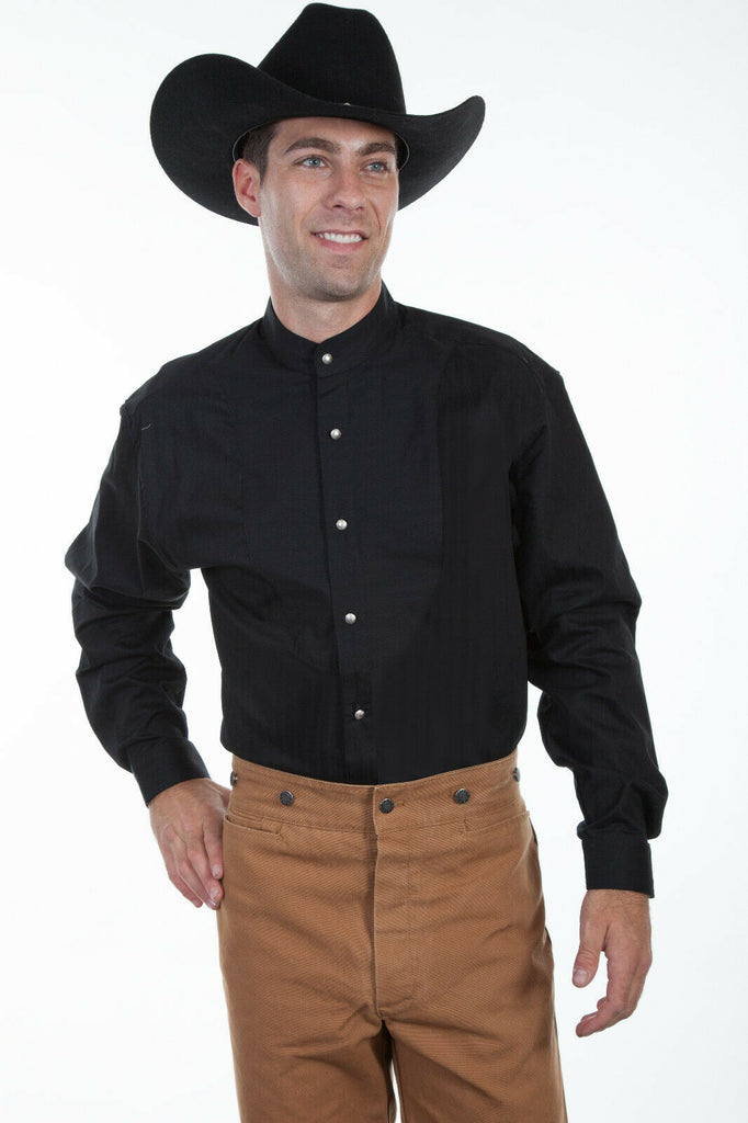 Scully Wahmaker Big Men's 100% Cotton L/S Bib Tone Stripe Western Shirt 559150X