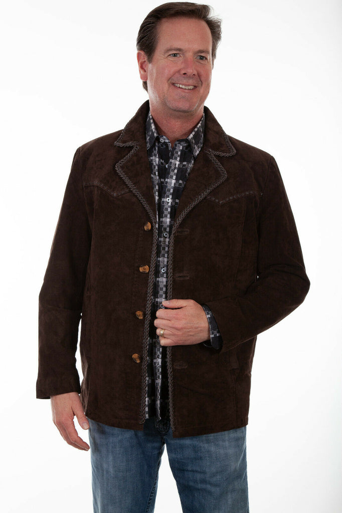 Scully Men's Boar Suede Pick Stitch Car Jacket 1042