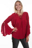 Scully Women's Hi/Lo Lace Long Sleeve Blouse HC487
