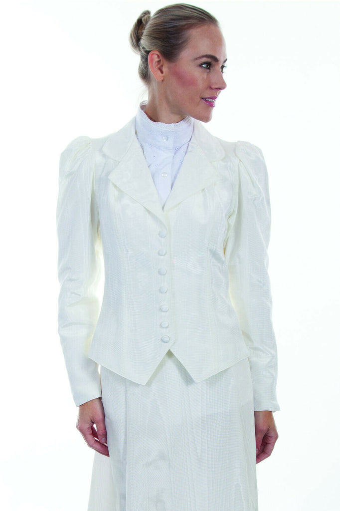 Scully Wahmaker Women's Natural Cotton Blend Moire Victorian Jacket 738819
