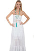 Scully Womens White 100% Cotton Crochet Tube Sleeveless Dress PSL-210