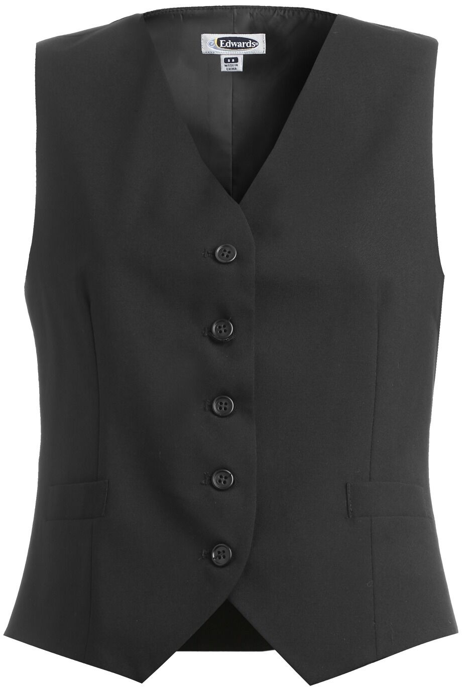 Women's High Button Wool Vest 7680