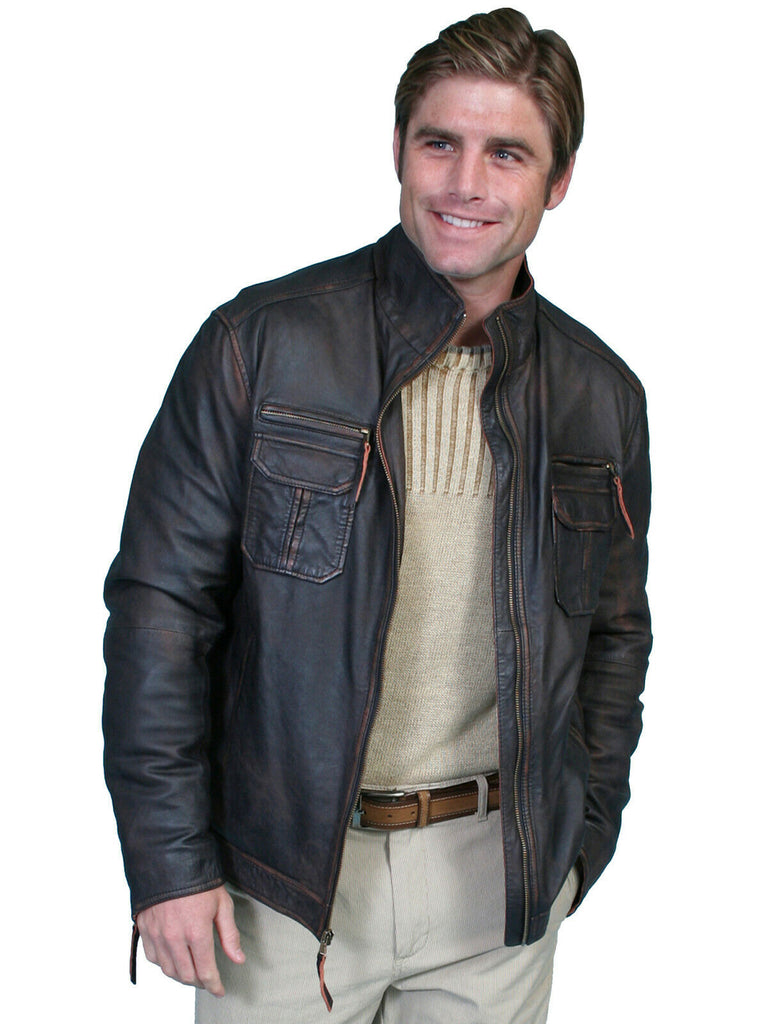 Scully Leather Men's Lambskin Zip Front Jacket 118