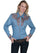 Scully Western Women's Polyester L/S Floral Stitch Western Shirt PL-654