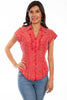 Scully Cantina Collection Embroidered Cap Sleeve Cotton Blouse PSL-066