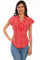 Scully Cantina Collection Embroidered Cap Sleeve Cotton Blouse PSL-066