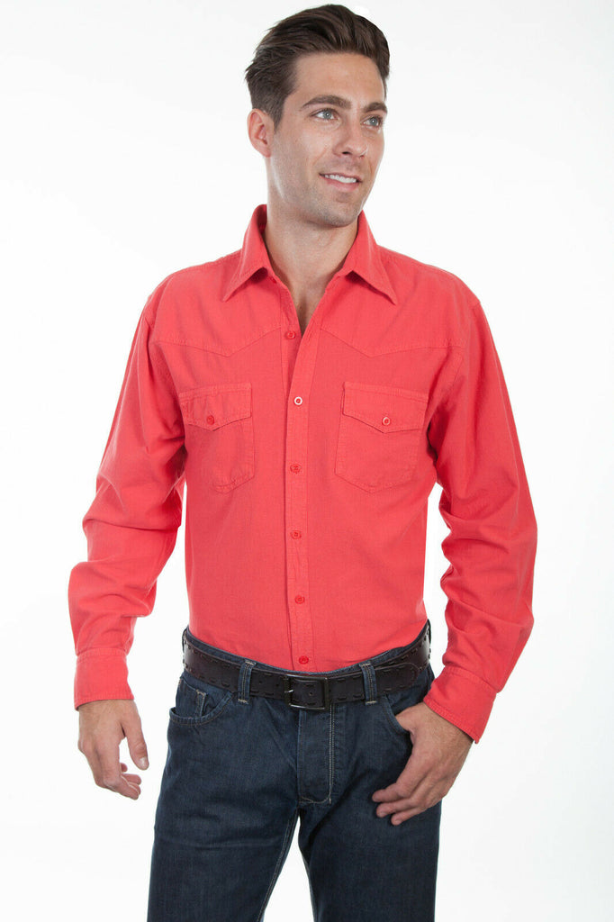 Cantina by Scully Men's Scully Cantina Western Yoke Two Pocket Shirt CM7