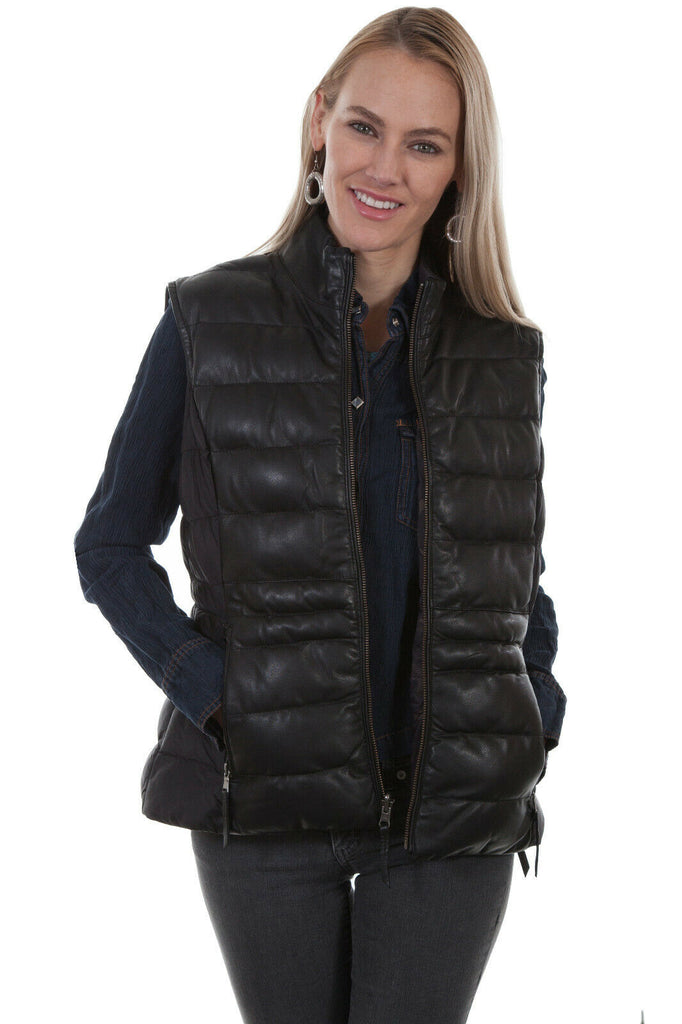 Scully Women's Leather Reversible Camo Vest L1009